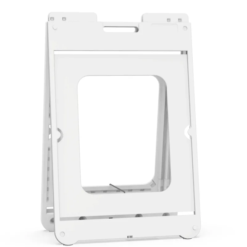 White A-frame sign stand