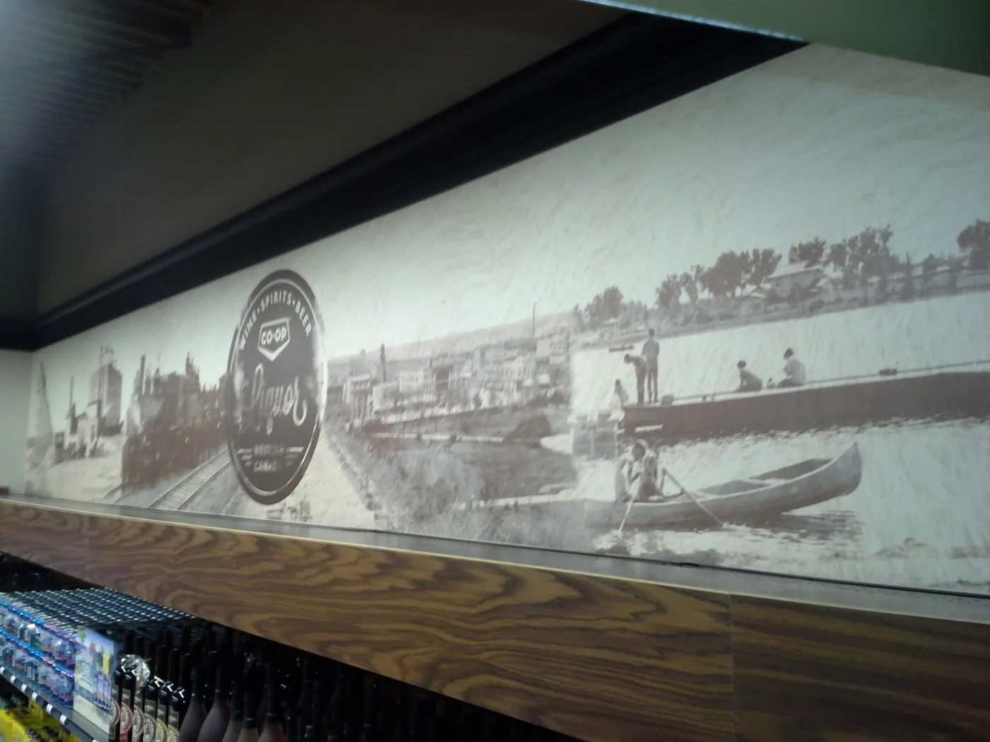 Printed historical photo wall mural